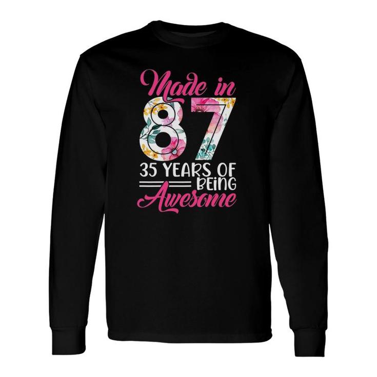 Made In 87 Awesome 35 Years Old Birthday Party Costume Long Sleeve T-Shirt