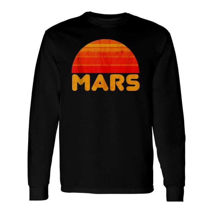 Mars Solar System Planet Red Angry Space Science Long Sleeve T-Shirt