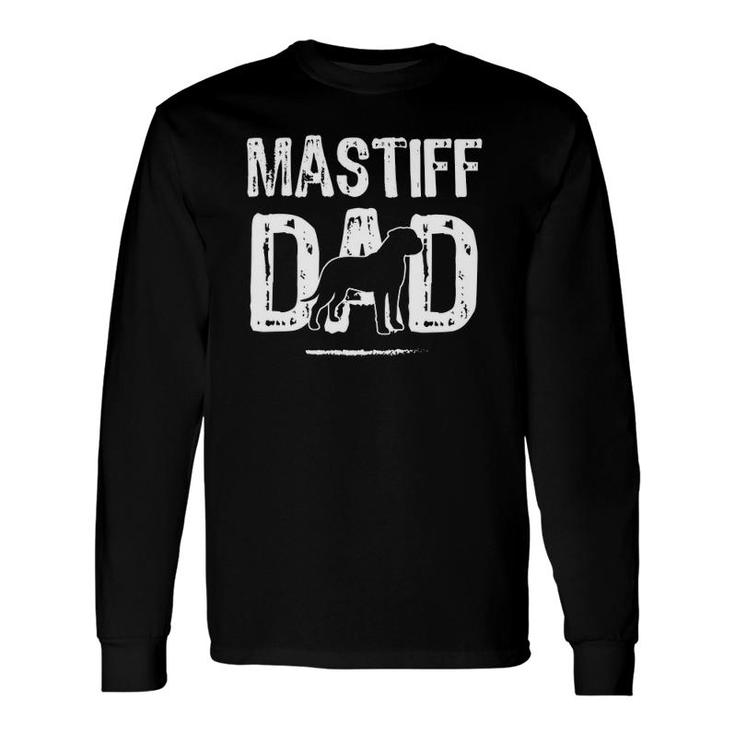 Mastiff Dad, Distressed Text Mastiff Dog Lover, Mastiff Dad Long Sleeve T-Shirt T-Shirt