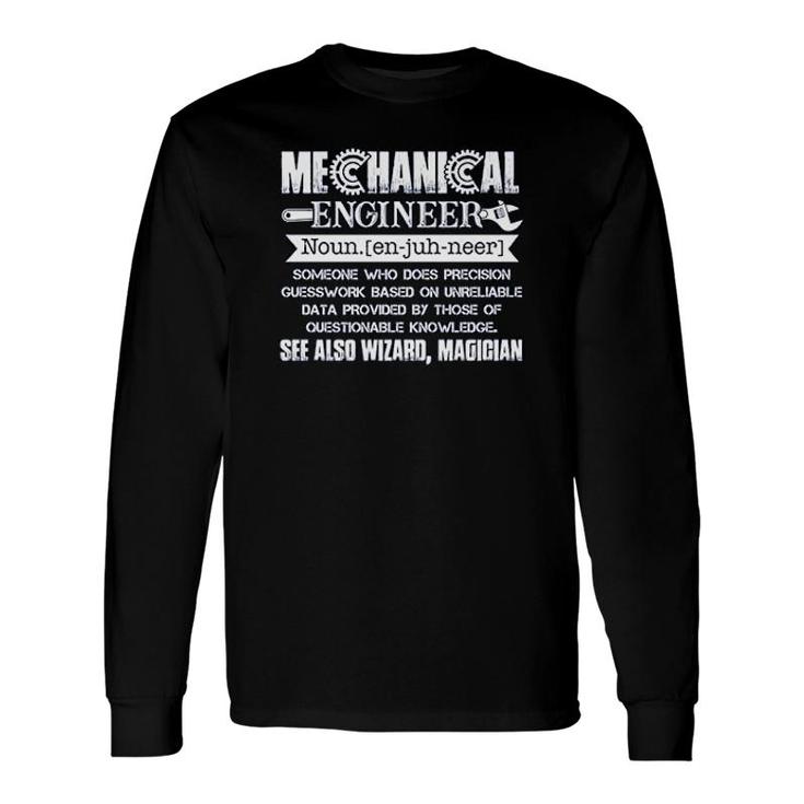 Mechanical Engineer Definition Long Sleeve T-Shirt