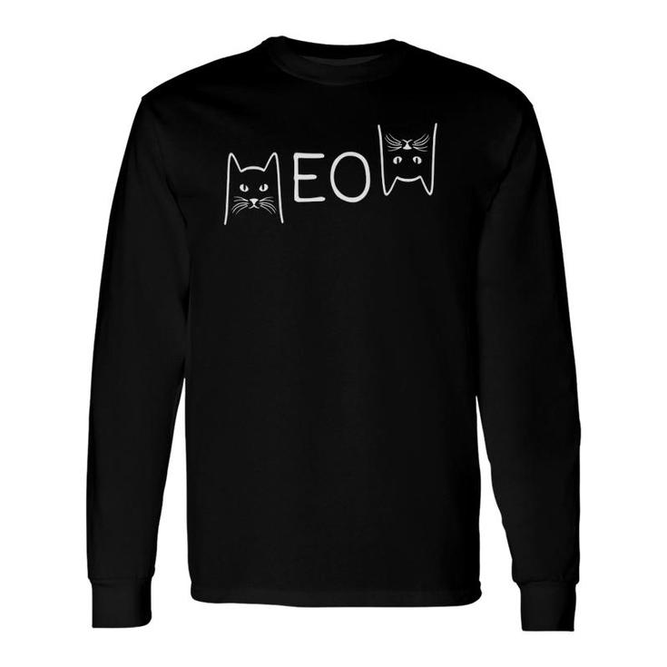 Meow Cat Meow Kitty Cats Mom And Cat Dad Long Sleeve T-Shirt T-Shirt