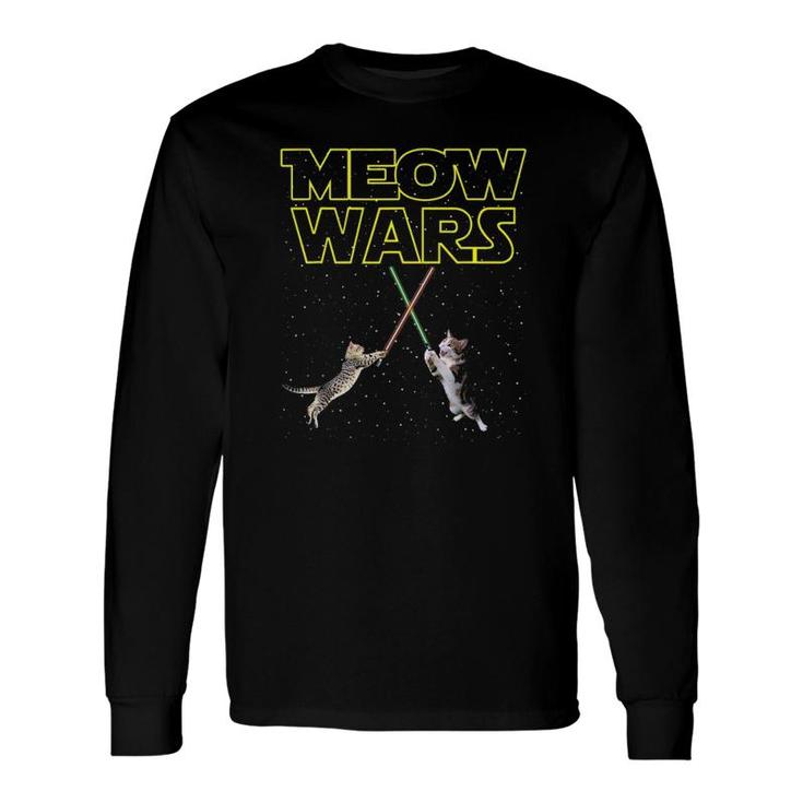 Meow Wars Cat For Cats Lovers Long Sleeve T-Shirt T-Shirt