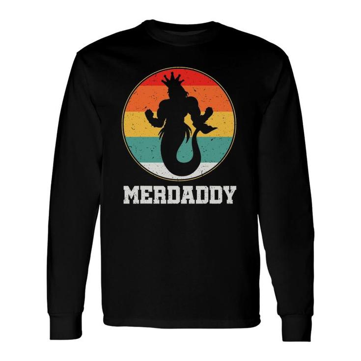 Merdaddy Security Merman Mermaid Daddy Fish Father's Day Long Sleeve T-Shirt T-Shirt