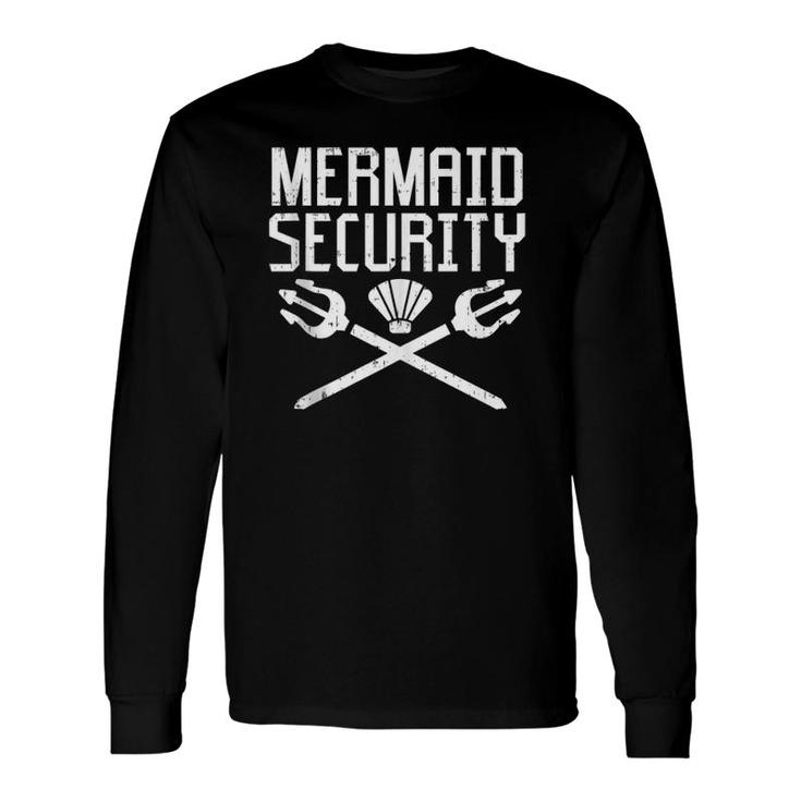 Mermaid Security Matching Birthday Party Dad Brother Long Sleeve T-Shirt T-Shirt