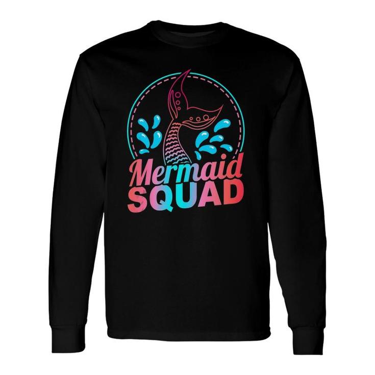 Mermaid Squad Mermaid Birthday Squad Swimming Party Tank Top Long Sleeve T-Shirt T-Shirt