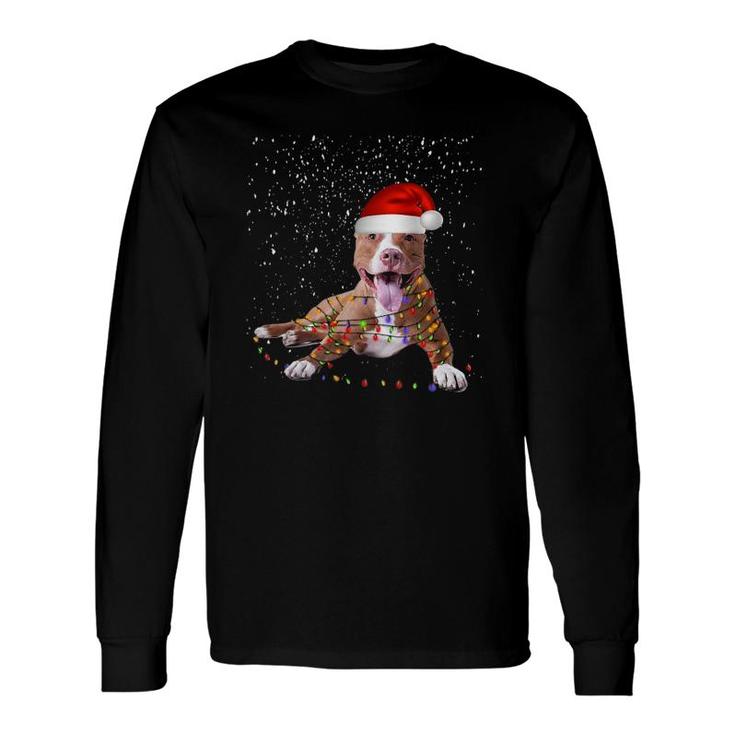 Merry Pitmas Pit Bull Christmas Dog Long Sleeve T-Shirt T-Shirt