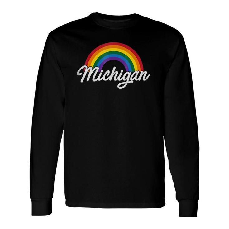 Michigan Pride Gay Pride Gay Flag Long Sleeve T-Shirt T-Shirt