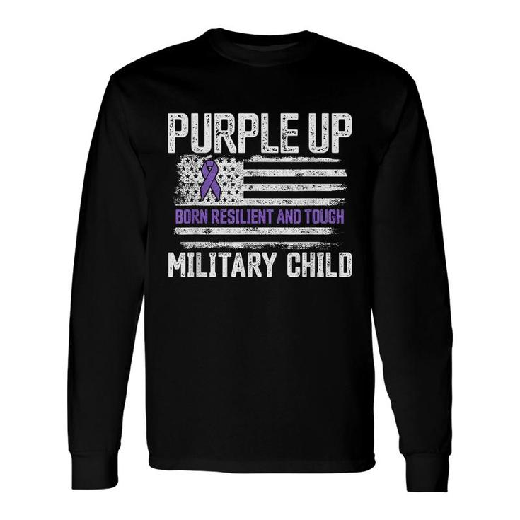 Military Child Military Purple Up Military Child Long Sleeve T-Shirt