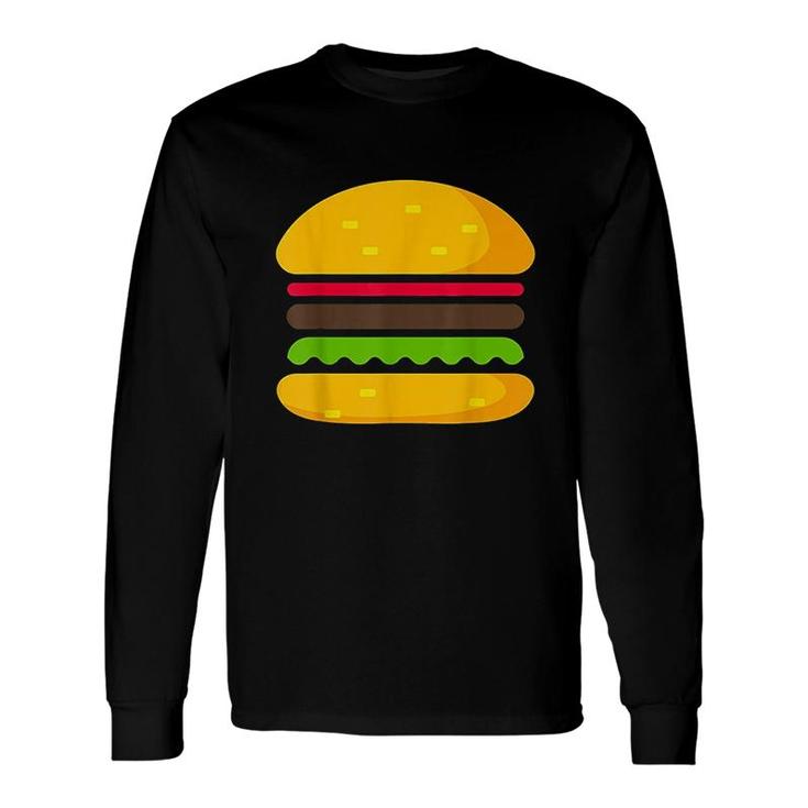 Minimalist Hamburger Long Sleeve T-Shirt T-Shirt