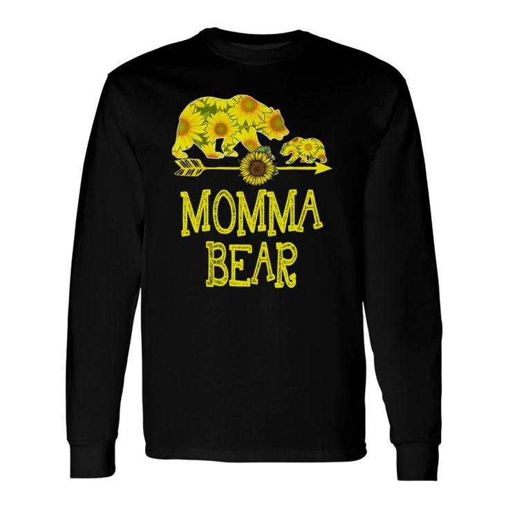 Momma Bear Sunflower Matching Mother Father Long Sleeve T-Shirt T-Shirt