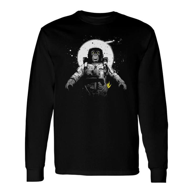 Monkey Astronaut Vintage Space Astronauts Monkeys Long Sleeve T-Shirt T-Shirt