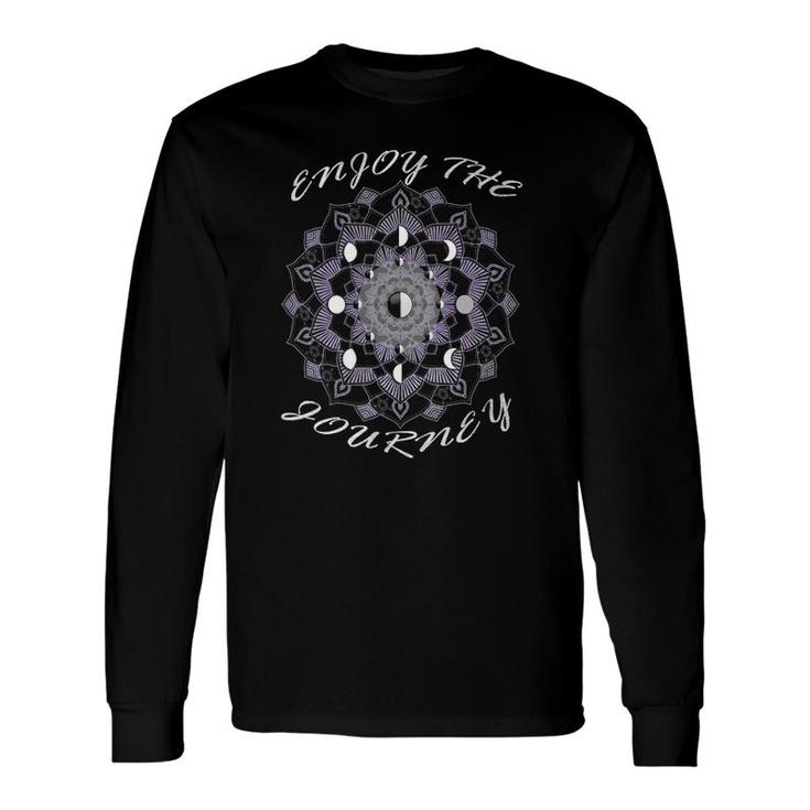 Moon Phases Inspirational Quote Enjoy The Journey Inspiring Long Sleeve T-Shirt T-Shirt