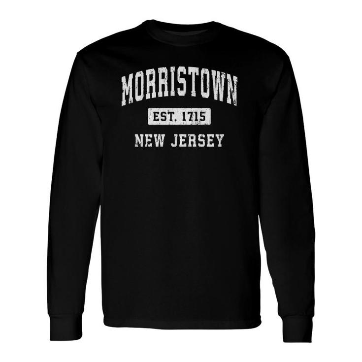 Morristown New Jersey Nj Vintage Established Sports Long Sleeve T-Shirt