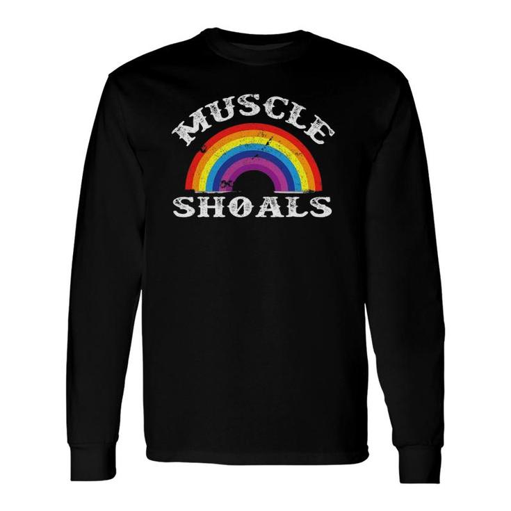 Muscle Shoals Alabama Classic Rainbow Long Sleeve T-Shirt T-Shirt