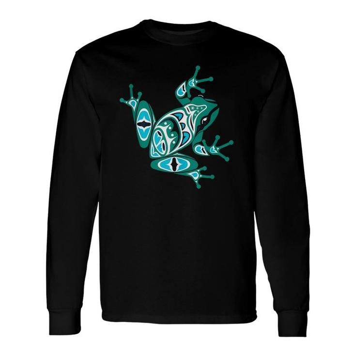 Native American Indian Style Art Frog Pacific Northwest Long Sleeve T-Shirt T-Shirt