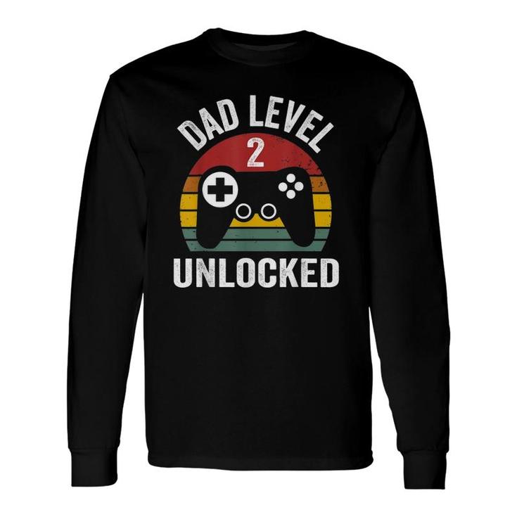 New Dad Dad Level 2 Unlocked For 2 Gaming Long Sleeve T-Shirt T-Shirt