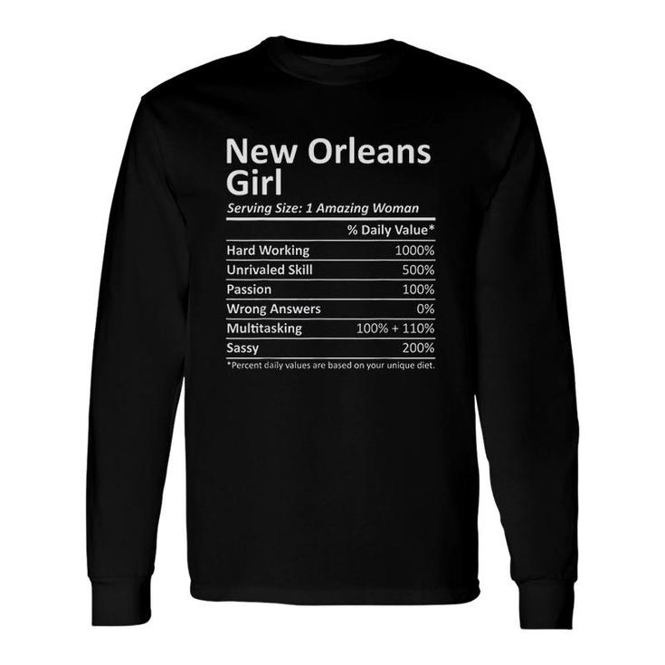 New Orleans Girl City Home Roots Usa Long Sleeve T-Shirt