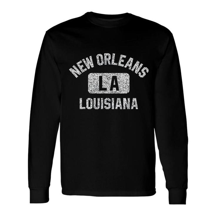 New Orleans Louisiana Gym Style Long Sleeve T-Shirt T-Shirt