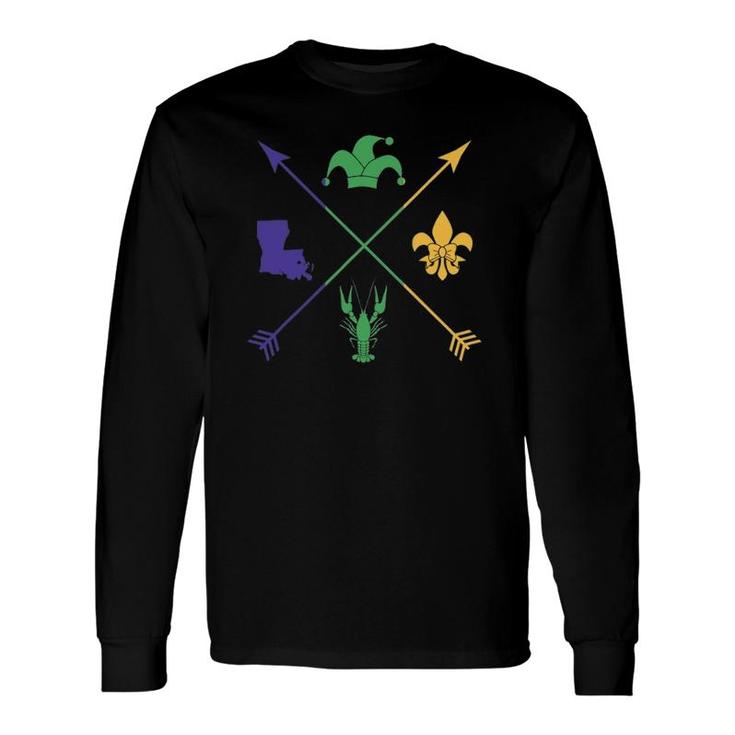 New Orleans Mardi Gras Outfit Carnival Parade Party Costume Long Sleeve T-Shirt T-Shirt