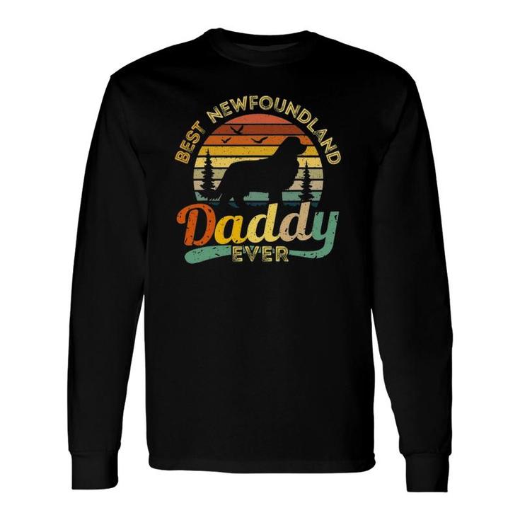 Newfoundland Dad Best Daddy Dog Lover Retro Vintage Long Sleeve T-Shirt T-Shirt