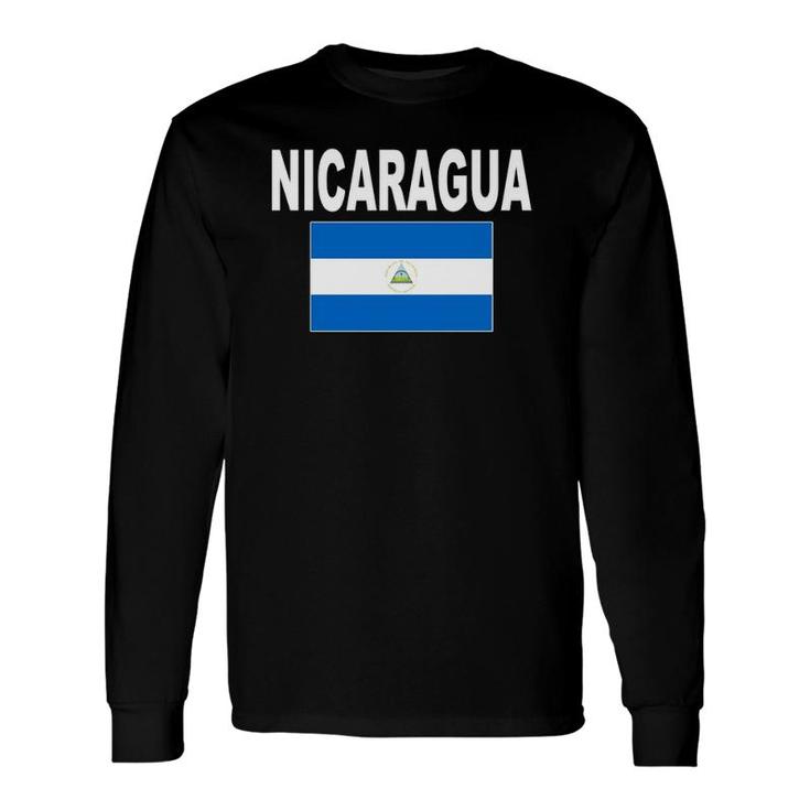 Nicaragua Flag Cool Nicaraguan Flags Jacket Long Sleeve T-Shirt