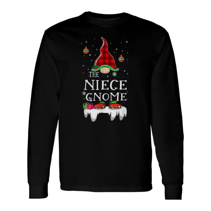 Niece Gnome Buffalo Plaid Matching Christmas Pajama Long Sleeve T-Shirt T-Shirt
