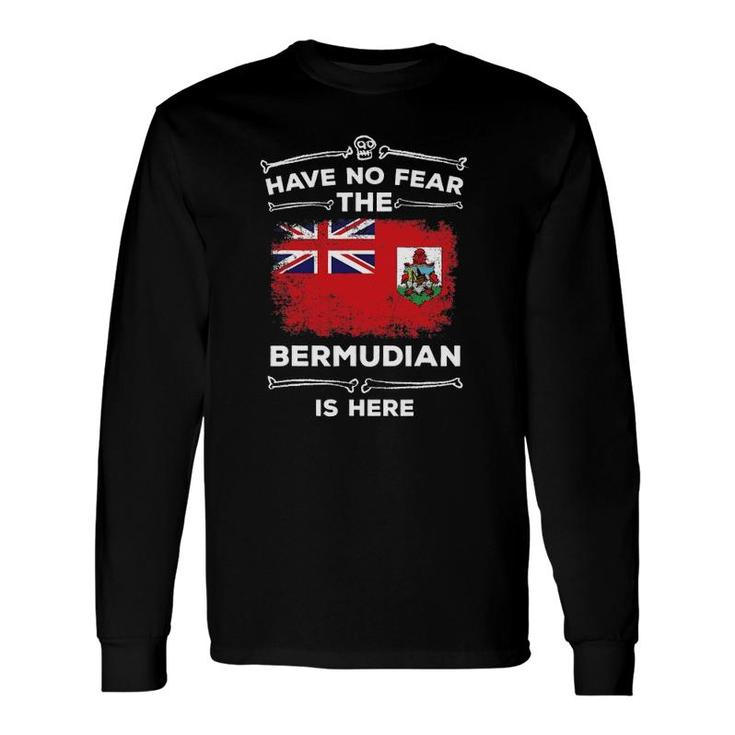 Have No Fear The Bermudian Is Here Halloween Bermuda Flag Long Sleeve T-Shirt T-Shirt