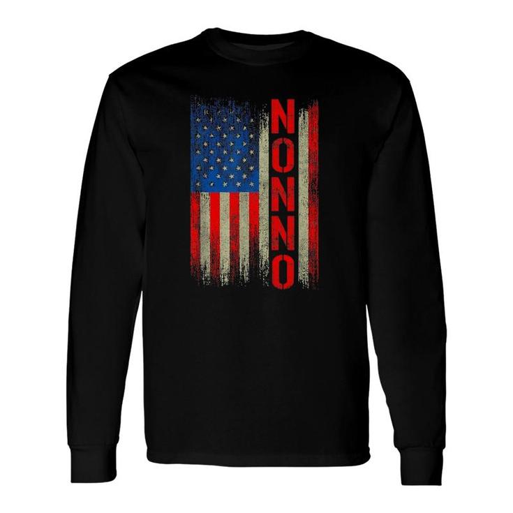 Nonno America Flag Father's Day Long Sleeve T-Shirt T-Shirt