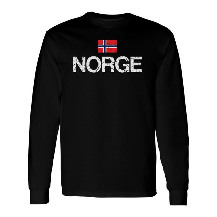 Norge Norway Norwegian Flag Long Sleeve T-Shirt