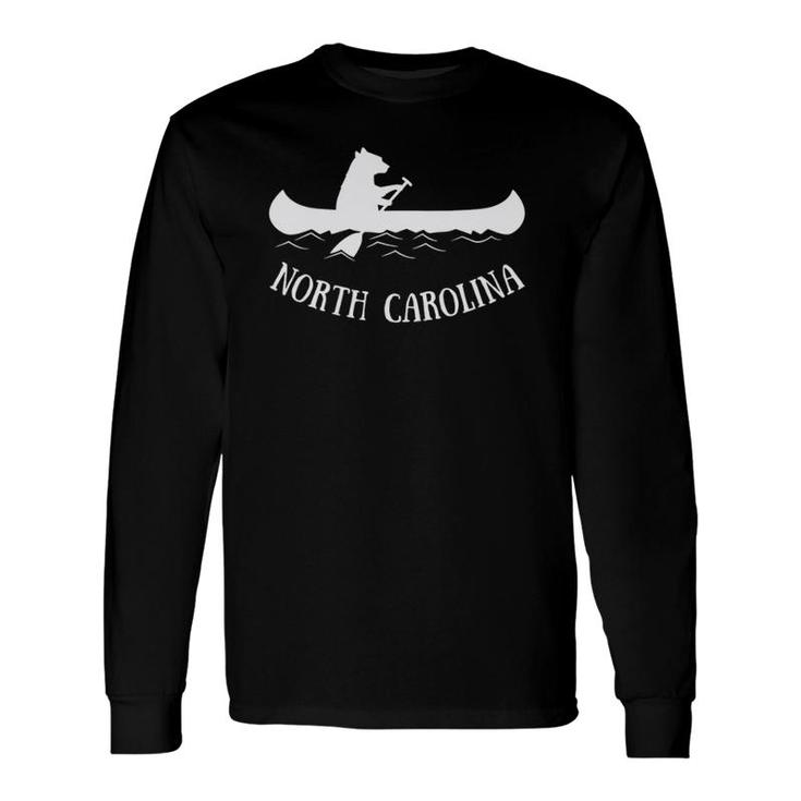 North Carolina Nc Bear Canoe For Long Sleeve T-Shirt T-Shirt
