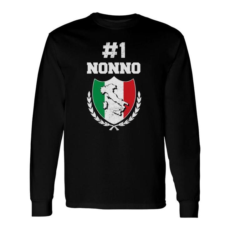 Number One Nonno Italian Grandfather Grandpa Long Sleeve T-Shirt T-Shirt