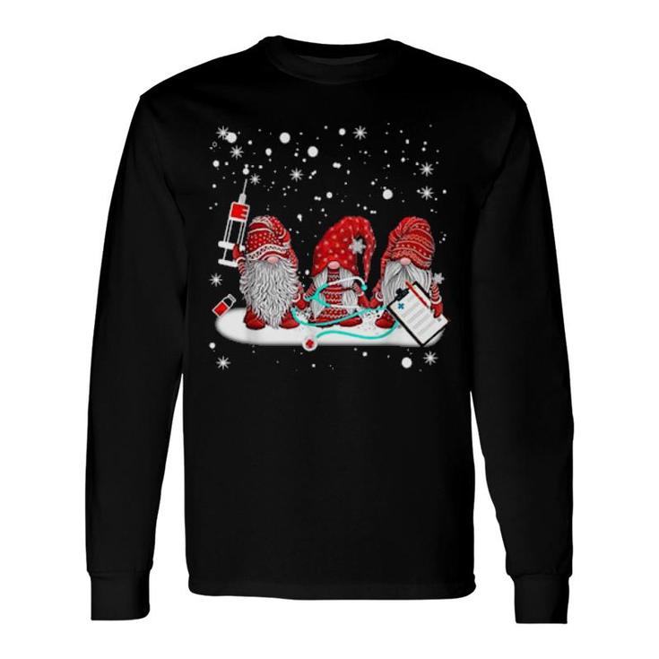 Nurse Merry Christmas Gnomes Snow Merry Xmas Long Sleeve T-Shirt