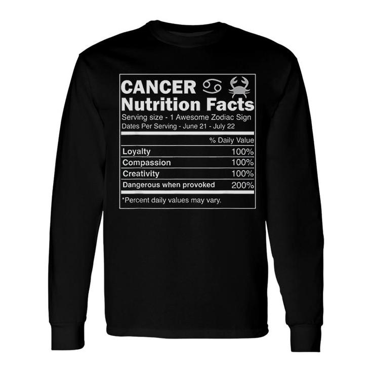 Nutrition Facts Astrology Zodiac Sign Horoscope Long Sleeve T-Shirt T-Shirt