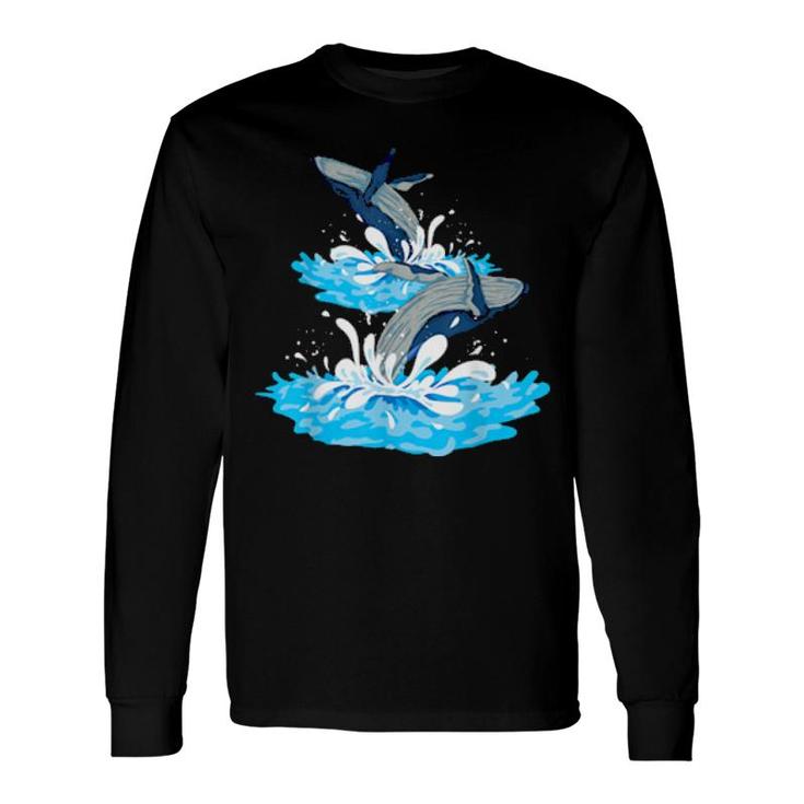 Ocean Animal Breaching Whale Sea Creature Humpback Whale Long Sleeve T-Shirt T-Shirt