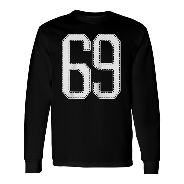 Official Team 69 Jersey Number 69 Baseball Player Sports Jersey Raglan Baseball Tee Long Sleeve T-Shirt T-Shirt