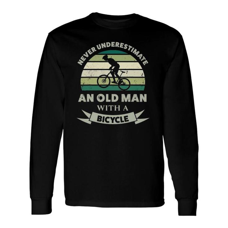 Old Man With A Bicycle Dad Long Sleeve T-Shirt T-Shirt