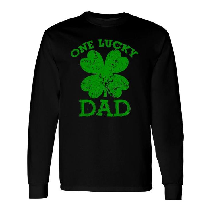 One Lucky Dad Vintage St Patricks Day Long Sleeve T-Shirt T-Shirt