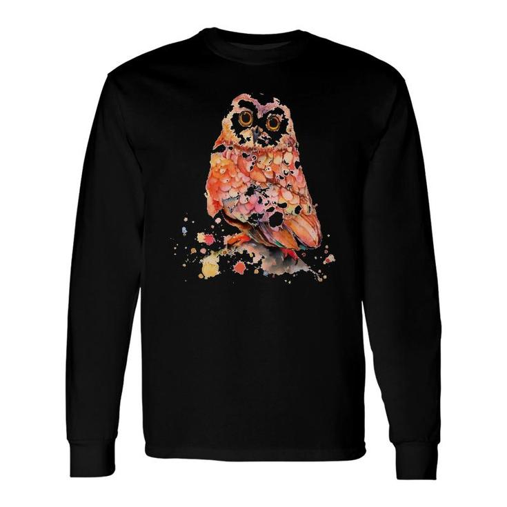Orange Owl Long Sleeve T-Shirt T-Shirt