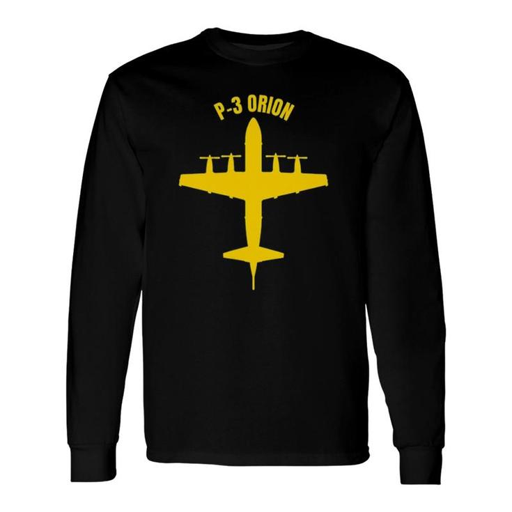 P-3 Orion Anti-Submarine Patrol Aircraft On Front And Back Long Sleeve T-Shirt T-Shirt