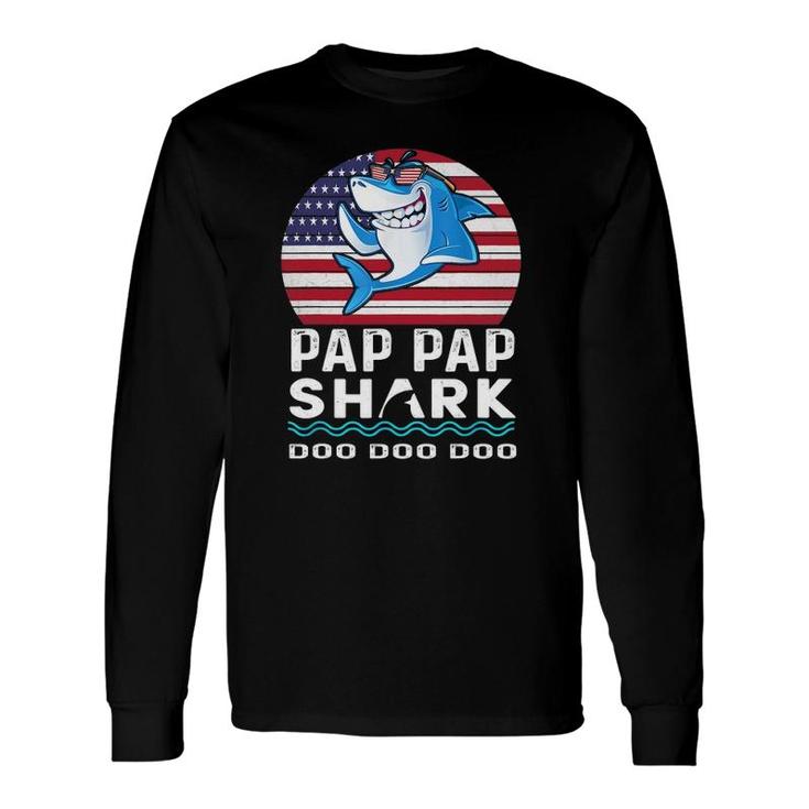 Pap Pap Shark Fathers Day From Wife Son Daughter Long Sleeve T-Shirt T-Shirt