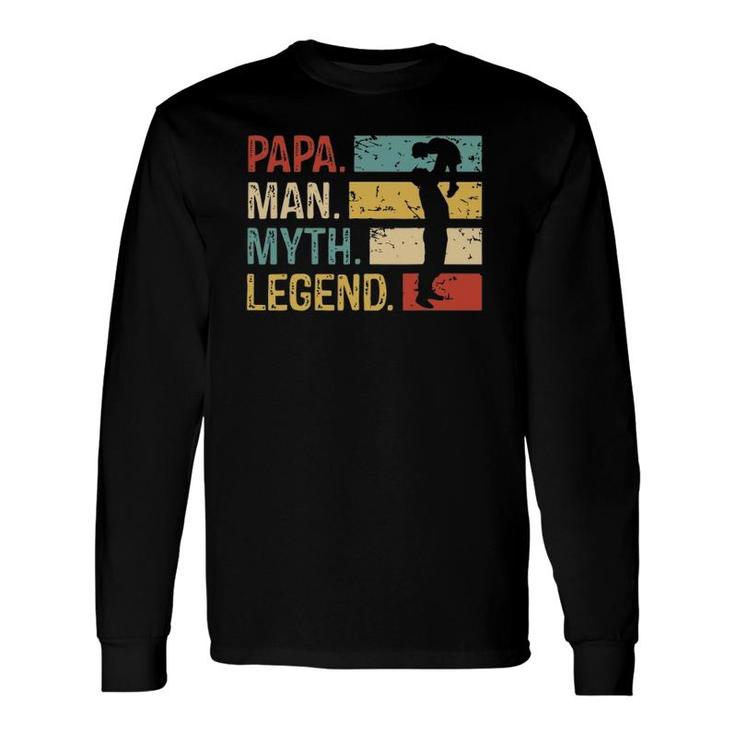 Papa Man Myth Legend S Vintage Dad Long Sleeve T-Shirt T-Shirt