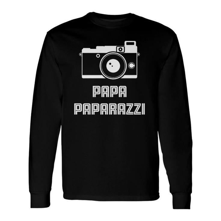 Papa Paparazzi Retro Camera Photography Long Sleeve T-Shirt T-Shirt