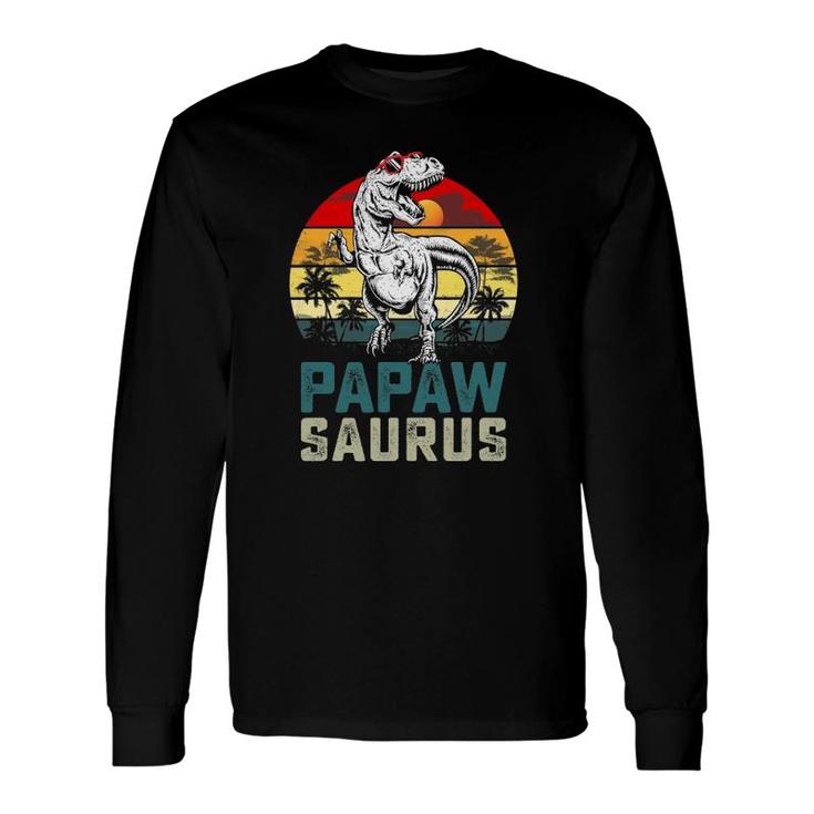 Papawsaurusrex Dinosaur Papaw Saurus Fathers Day Long Sleeve T-Shirt T-Shirt