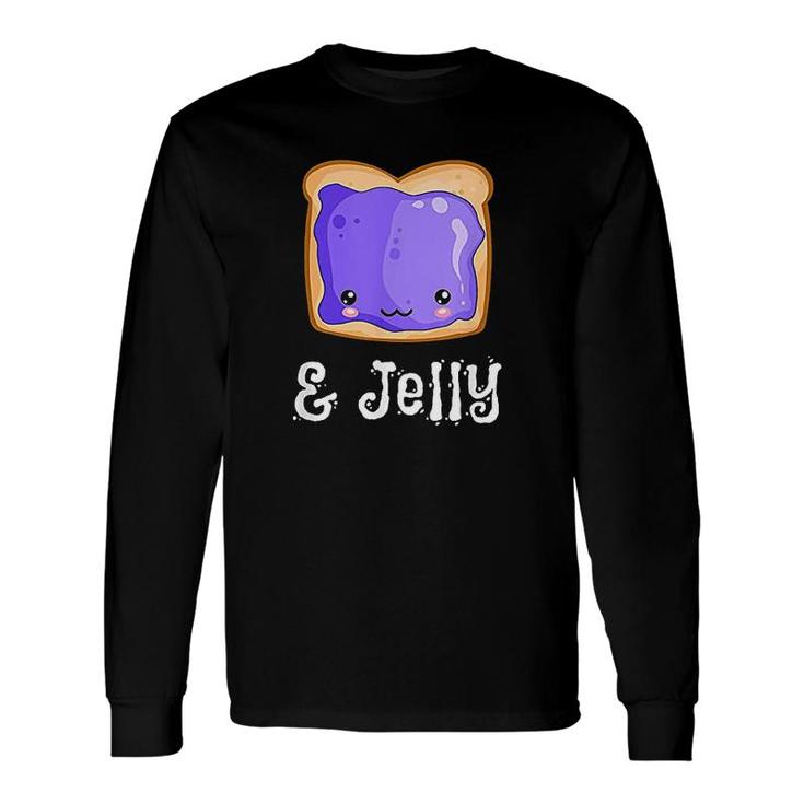 Peanut Butter Jelly Kawaii Matching Blueberry Jam Long Sleeve T-Shirt