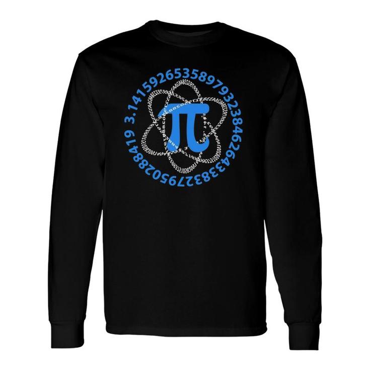 Pi Day 2022 Atom Pi Math Geek Science Lovers Long Sleeve T-Shirt T-Shirt