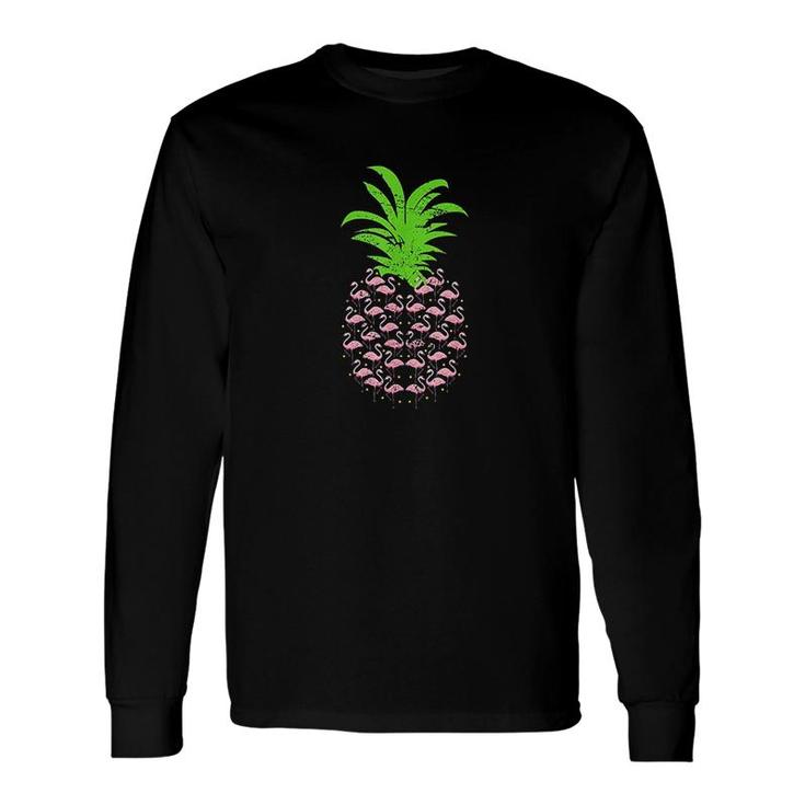 Pineapple Flamingo Long Sleeve T-Shirt