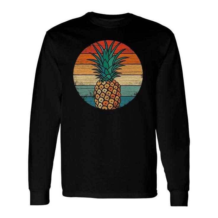 Pineapple Retro Vintage Distressed Summer Long Sleeve T-Shirt