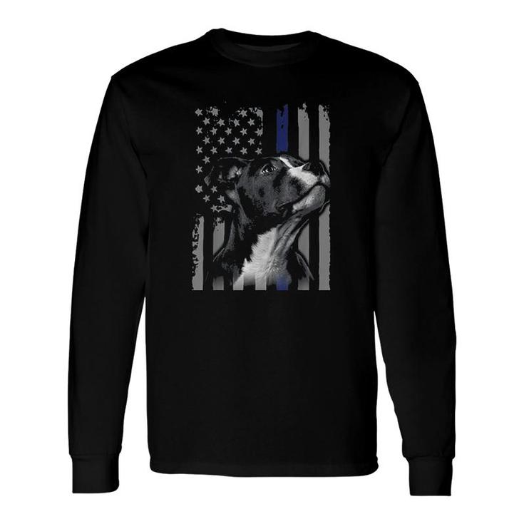 Pitbull American Thin Blue Long Sleeve T-Shirt T-Shirt