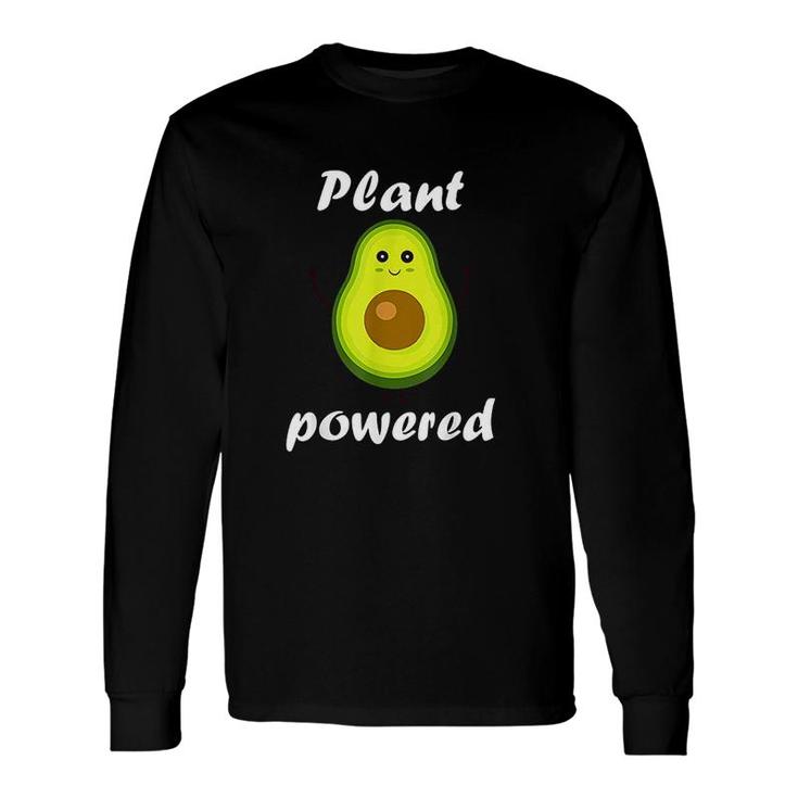 Plant Powered Avocado Vegan Vegetarian Long Sleeve T-Shirt T-Shirt