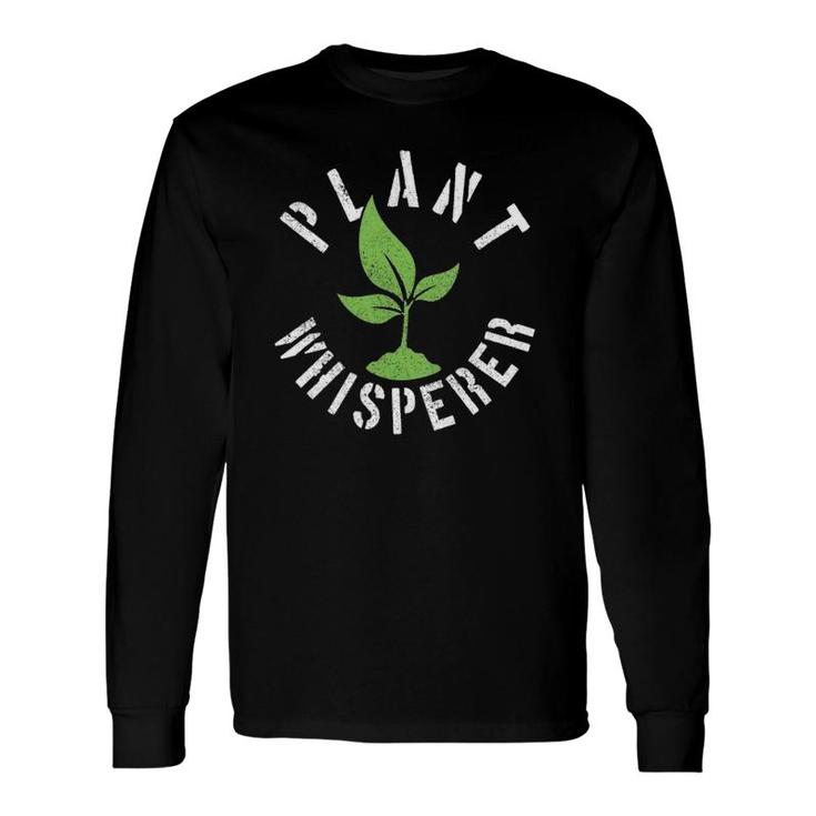 Plant Whisperer Gardening Vegetable Gardener V-Neck Long Sleeve T-Shirt